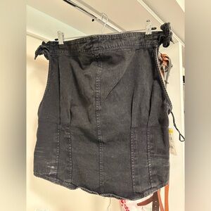 Free people black denim off the shoulder top